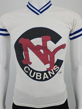 Vintage 1990s New York Cubans Negro League Baseball Museum T-Shirt (Youth M)